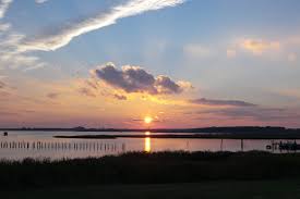 Beautiful sunset in Hampton, Virginia